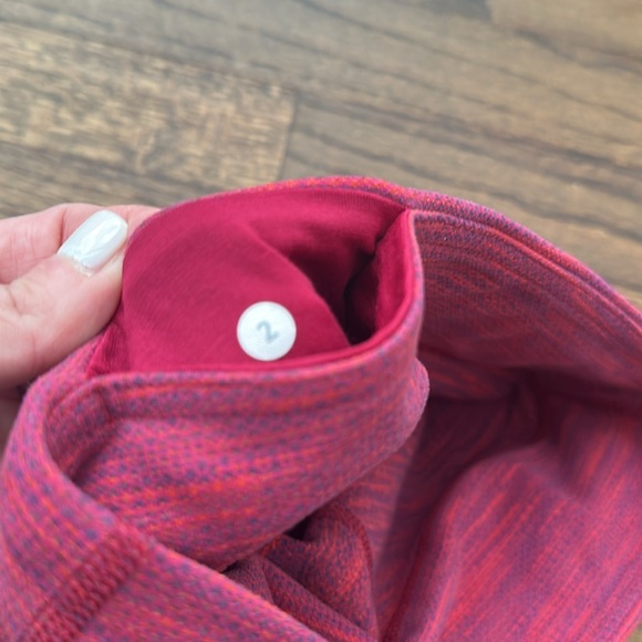 Lululemon Red & Purple Capri Leggings, Size 2 - Picture 5 of 5